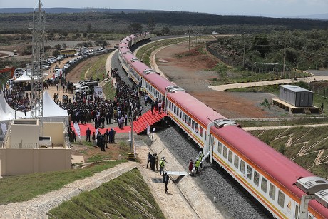 Kenya Standard Gauge Railway Nairobi to Naivasha passenger train launched, Kajiado - 16 Oct 2019 Kenya Standard Gauge Railway Nairobi to Naivasha passenger train launched, Kajiado - 16 Oct 2019